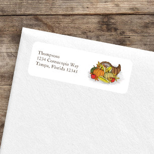 Fall Cornucopia Custom Return Address 