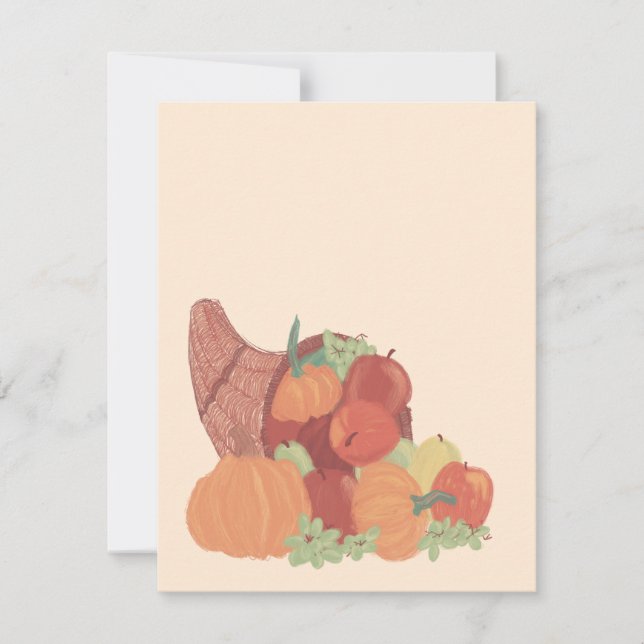 Fall Cornucopia Holiday Card (Front)