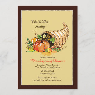 Fall Cornucopia Invitation