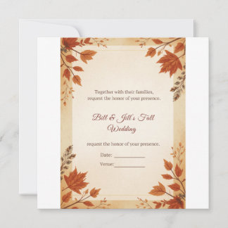 Fall Cottage Wedding Save The Date