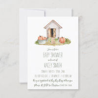 Fall Cottagecore Chicken Coop Garden Baby Shower