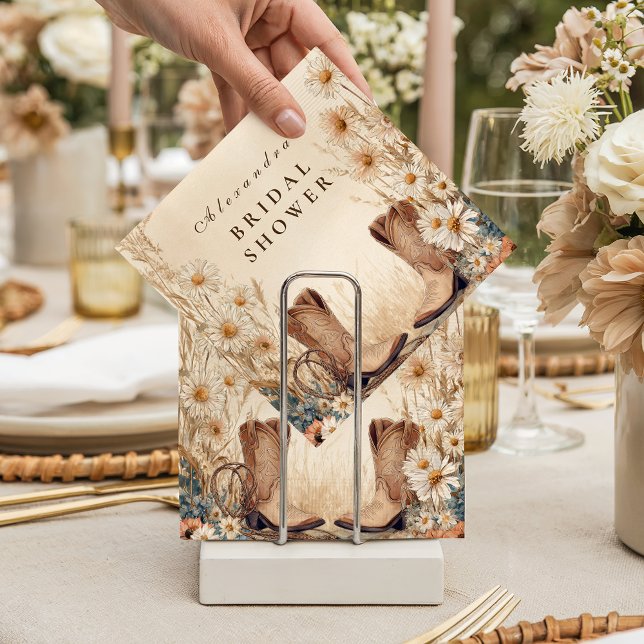 Fall Country Floral Bridal Shower Napkin (Creator Uploaded)