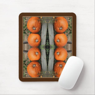 Fall Country Pumpkin Pair Abstract Mouse Mat