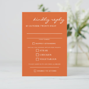Fall Couples Food Choices RSVP Card