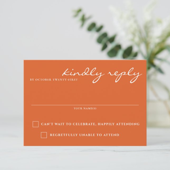 Fall Couples RSVP Card (Standing Front)