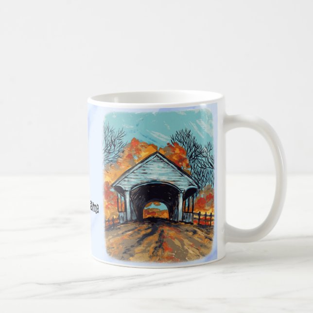 Fall Covered Bridge Coffee Mug (Right)