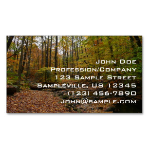 Fall Creek at Laurel Hill State Park Pennsylvania Magnetic Business Card