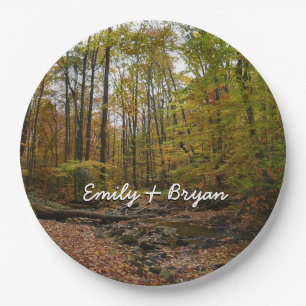Fall Creek at Laurel Hill State Park Pennsylvania Paper Plate