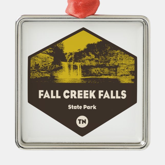 Fall Creek Falls State Park, Tennessee Metal Tree Decoration (Front)