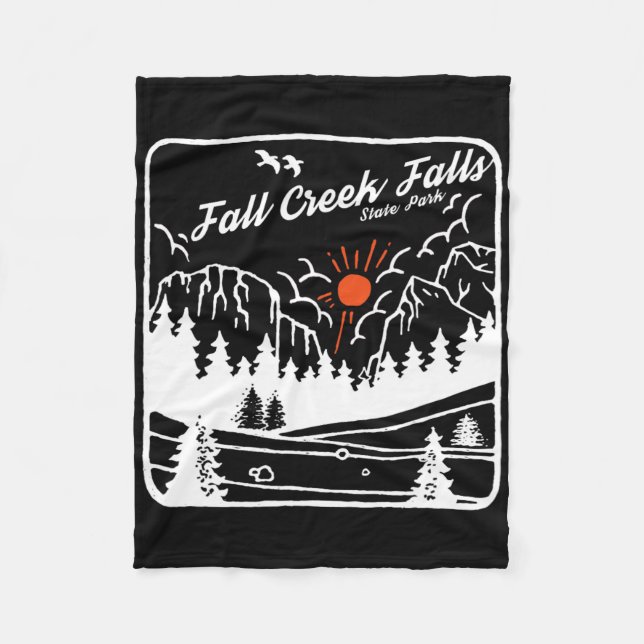 Fall Creek Falls State Park Tennessee Modern Cool  Fleece Blanket (Front)