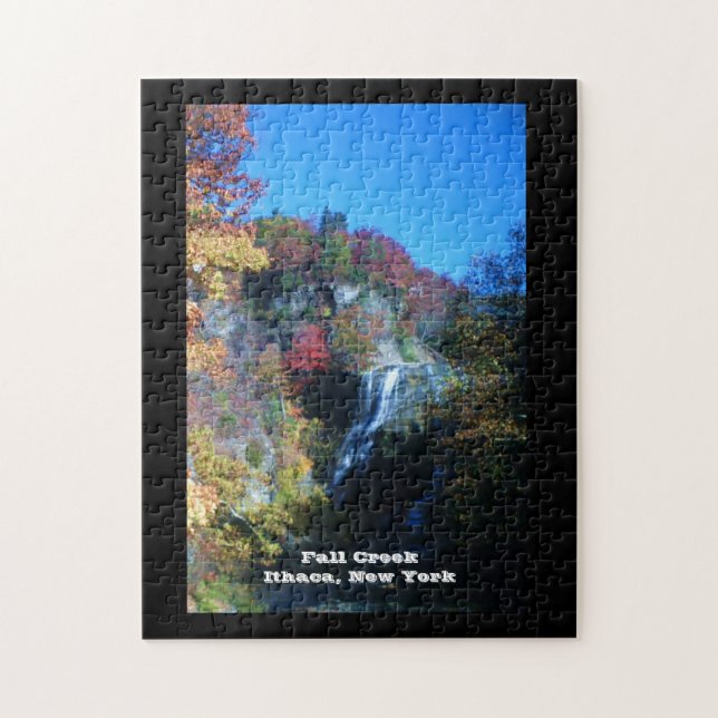 FALL CREEK ITHACA NEW YORK JIGSAW PUZZLE (Vertical)
