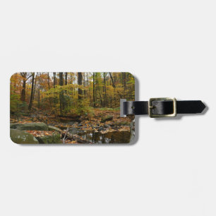 Fall Creek with Reflection at Laurel Hill Park Luggage Tag