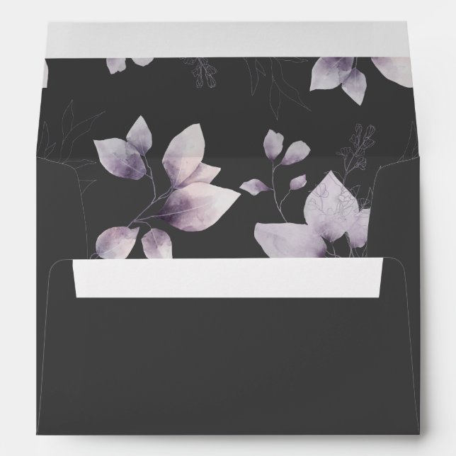 fall crescent moon pre addressed wedding Envelope (Back (Bottom))