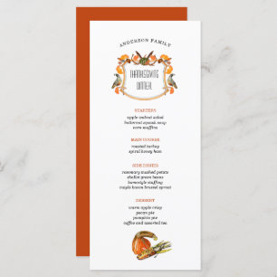 Fall Crest Thanksgiving dinner menu
