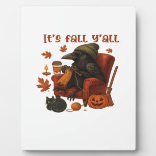 Fall Crow – It’s Fall Y’all Art Plaque