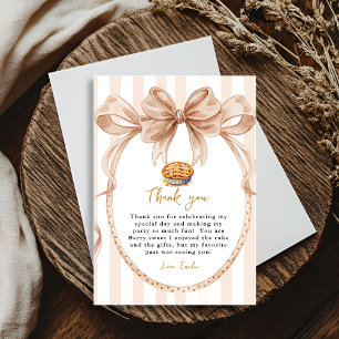Fall cutie Pie Baby Shower Thank You Card