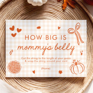 Fall Cutie Pie How Big is Mommy's Belly Game Enclosure Card