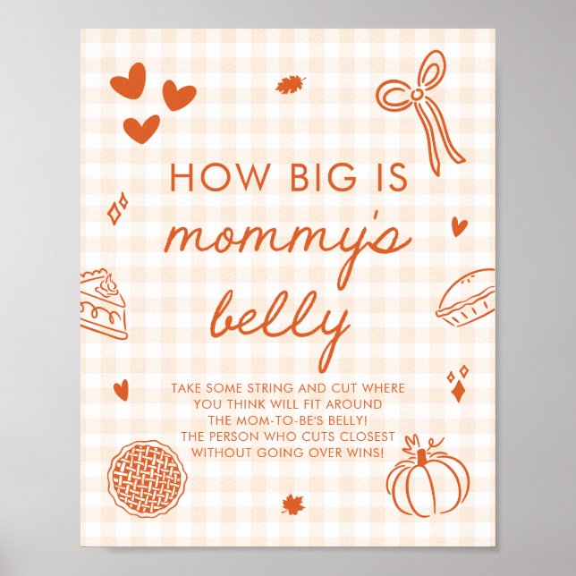 Fall Cutie Pie How big is mummy's belly Game Poster (Front)