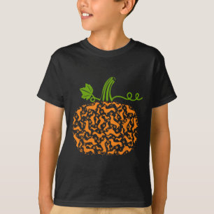 Fall Dachshund Doxin Pumpkin Fun Halloween Dog Lov T-Shirt