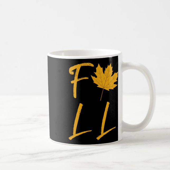 Fall Deciduous Leaf Autumn Season Colourful Tee  Coffee Mug (Right)