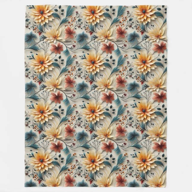 Fall designs fleece blanket (Front)