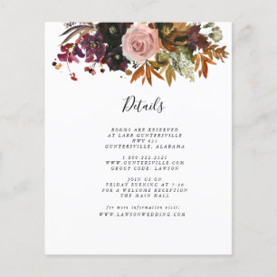 Fall Details Card Budget