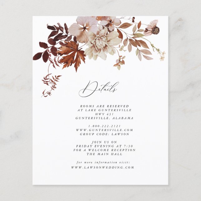Fall Details Card | Budget (Front)