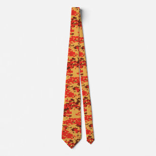 Fall Digital Camo Pattern Tie