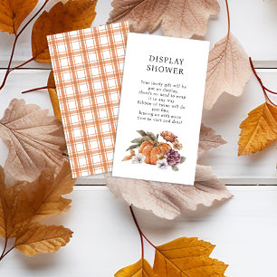 Fall Display Baby Shower Enclosure Card