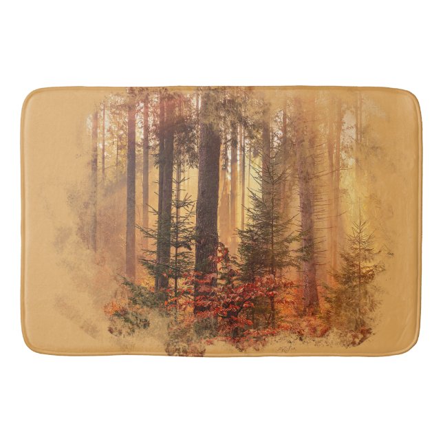 Fall Distressed Sublimation Bath Mat (Front)