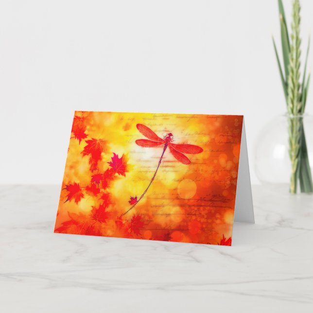 Fall dragonfly card (Front)
