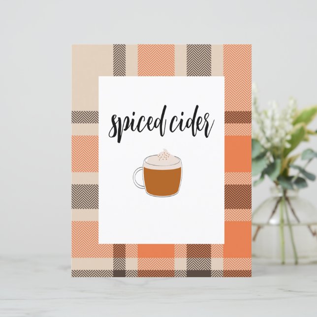 Fall Drink Table Poster (Standing Front)