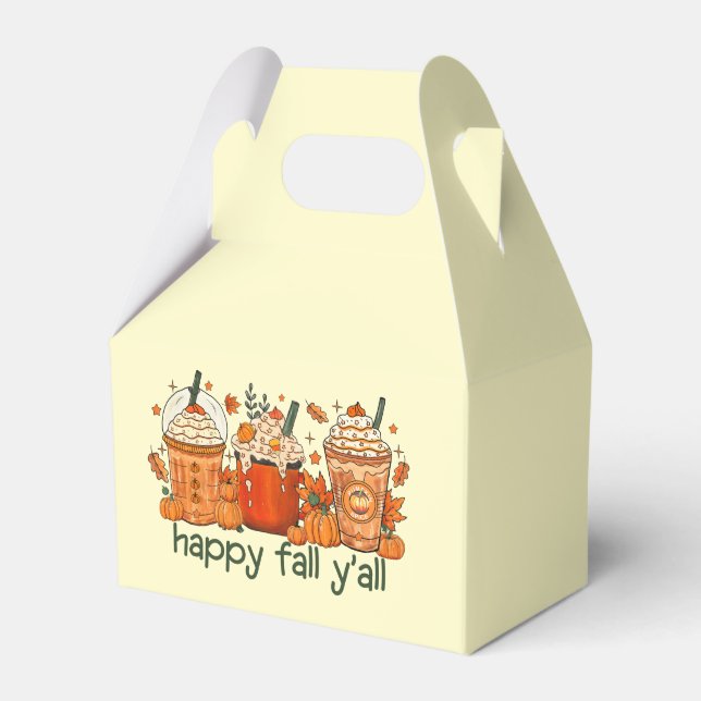 Fall Drinks With Cream Happy Fall Yall Favour Box (Front Side)