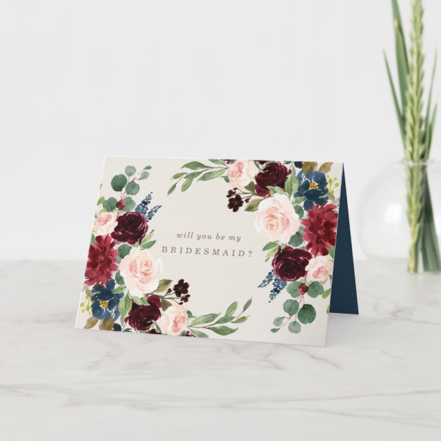 Fall Elegance Bridesmaid Card (Front)