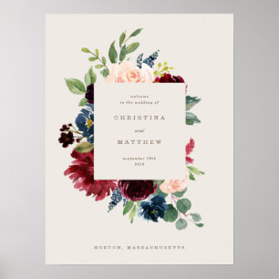 Fall Elegance Wedding Welcome Sign