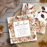 Fall Elegant Bridal Shower Invitation<br><div class="desc">This elegant wedding invitation features a beautiful frame of hand-painted boho watercolor burnt orange and terracotta leaves,  cream and beige dahlias,  and beautiful rust-coloured roses on a white background. Find matching items in the White Autumn Romance Collection.</div>