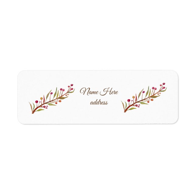 Fall Elements, Autumn Custom Return Labels (Front)