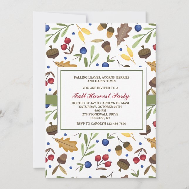 Fall Elements Invitation (Front)