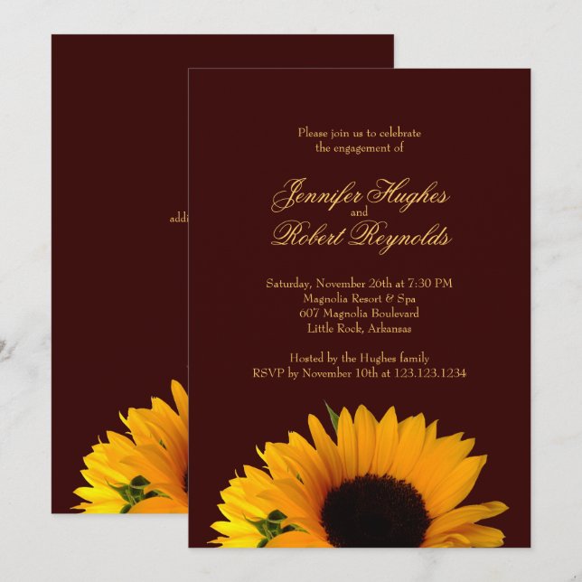 Fall Engagement Invitation (Front/Back)