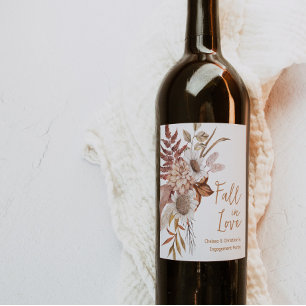 Fall Engagement Party Wine Label