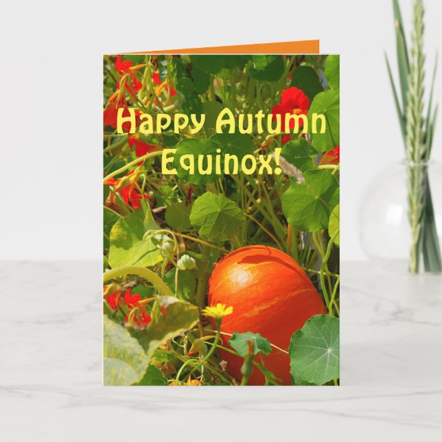 Fall Equinox, Autumn's Arrival, Pretty Fall Scene Card (Front)