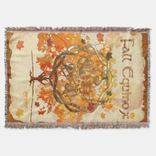 Fall Equinox Pagan Wiccan Throw Blanket