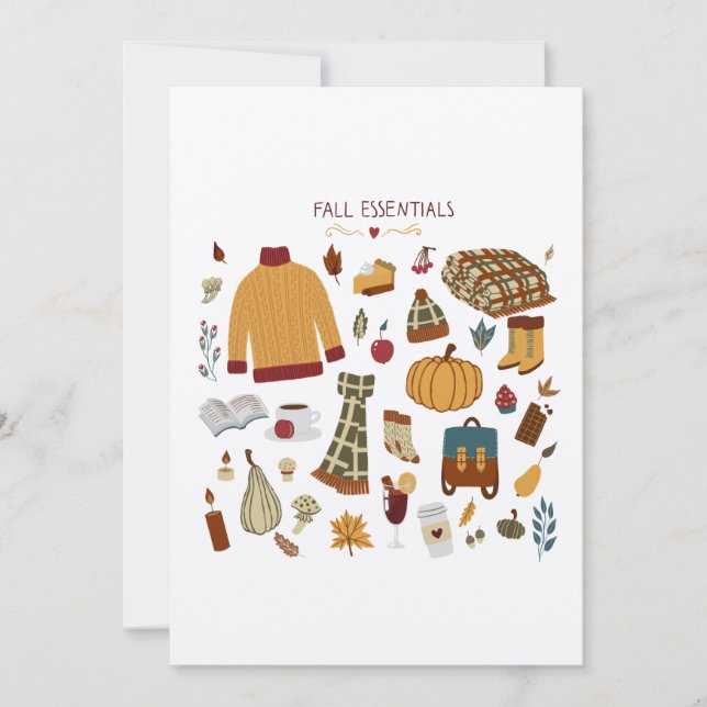 Fall Essentials Digital Drawing Card (Front)