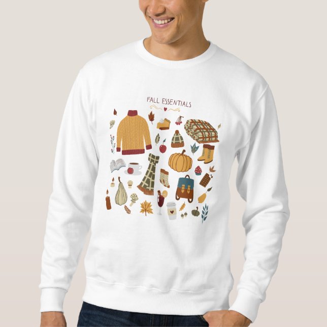 Fall Essentials Digital Drawing Sweatshirt (Front)