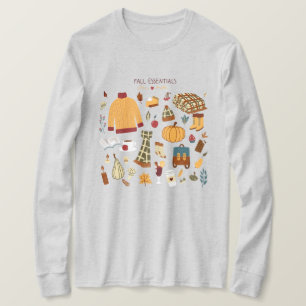 Fall Essentials Digital Drawing T-Shirt