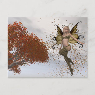 Fall Faerie Design 1 - Fantasy Postcard