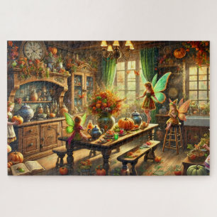 Fall Fairies Enchanting Kitchen Gathering Puzzle