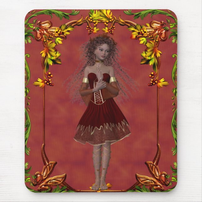 Fall Fairy Design 2 - Fantasy Mousepad (Front)