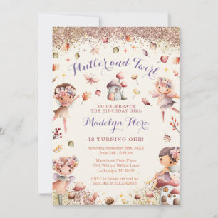 Fall Fairy First Birthday Invitation - BK161