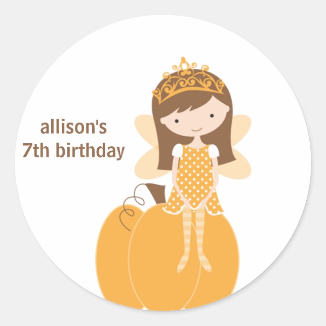 Fall Fairy Princess Stickers (Front)